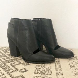 Joes black leather booties